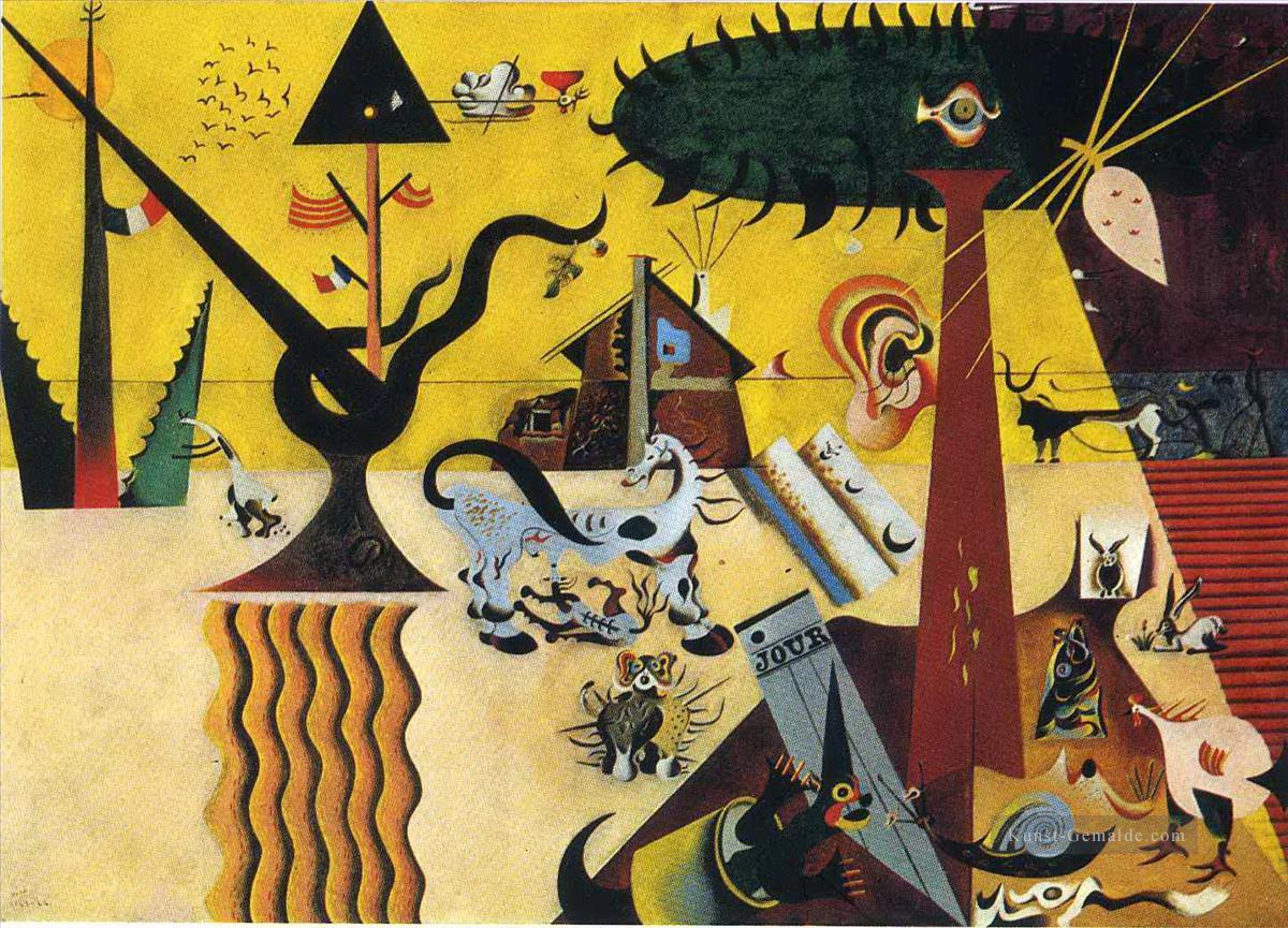 Das bebaute Feld Joan Miró Ölgemälde
